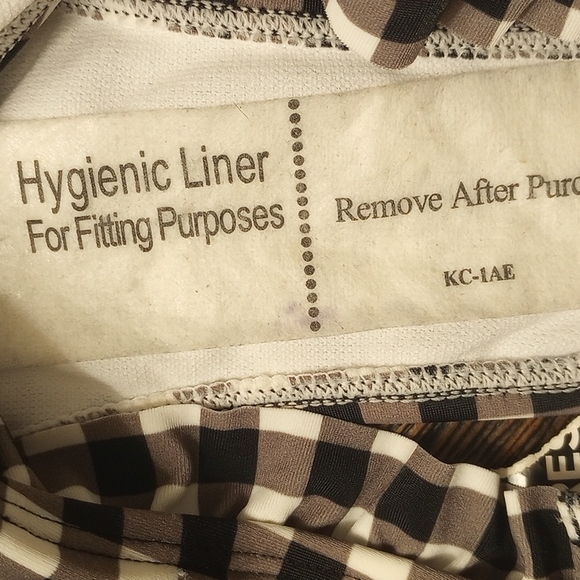 NWT Black Checkered Bikini Bottoms - Picture 5 of 6